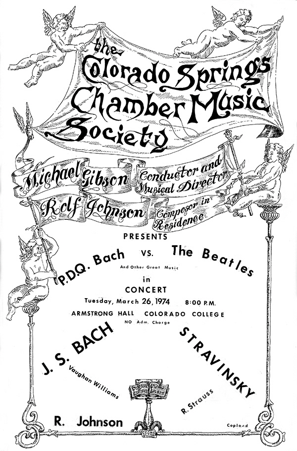 Colorado Springs Chamber Music Society Poster March 26, 1974