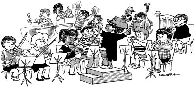 Nipper conducting by Morrie Turner